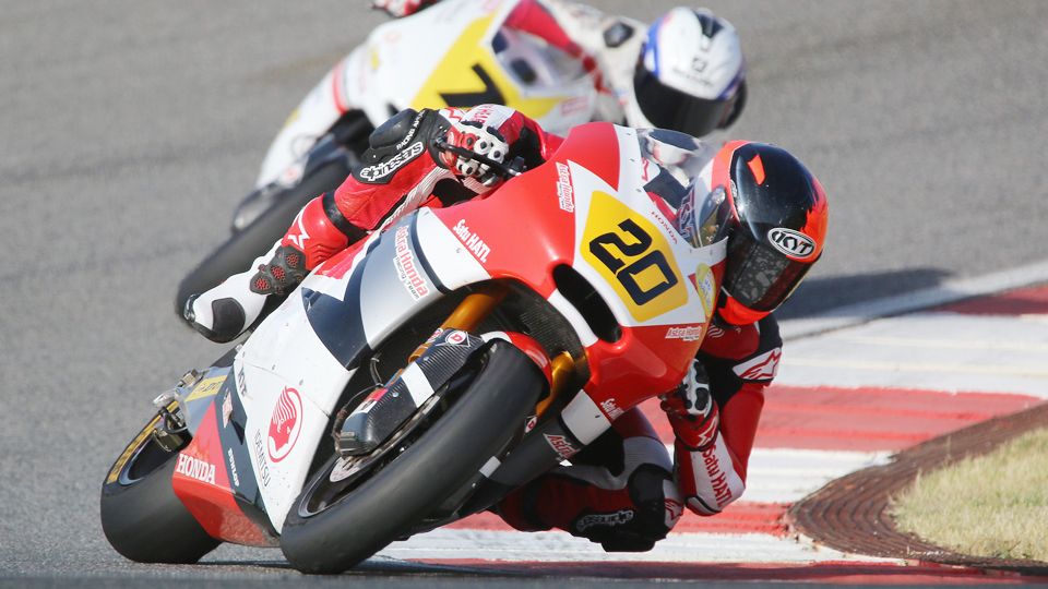 Pembalap Honda asal Indonesia, Dimas Ekky Pratama saat berada di lintasan balap di Portugal. Copyright: &copy; Astra Honda Racing Team/INDOSPORT